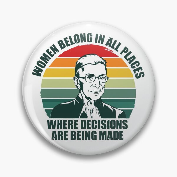 Item preview, RGB, Ruth Bader Ginsburg, atardecer retro, las mujeres pertenecen a lugares donde se toman decisiones, designed and sold by Flags And co.