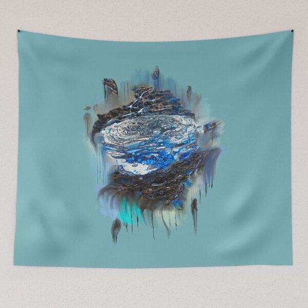 Item preview, Pouring Passion - Artwork by Gruenbergpouring - Delta Blue Planet designed and sold by emm-j.