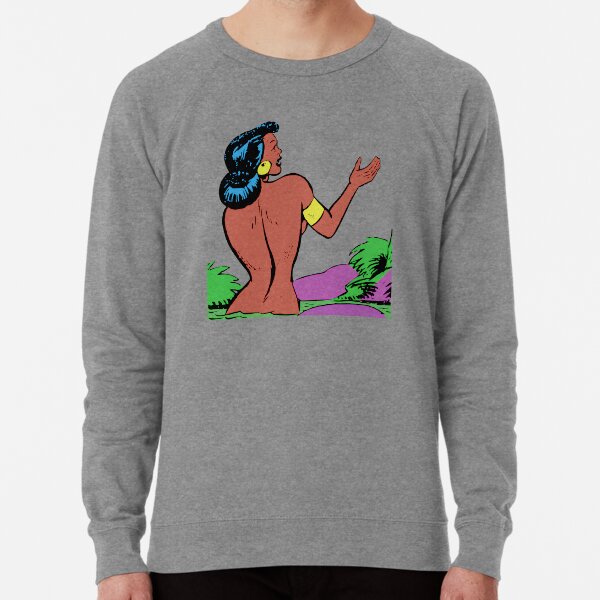 kawaii 70s cartoon tshirts/anime/lady/traditional/retro/vintage gold/ocean/travel/80s 90s anime Lightweight Sweatshirt