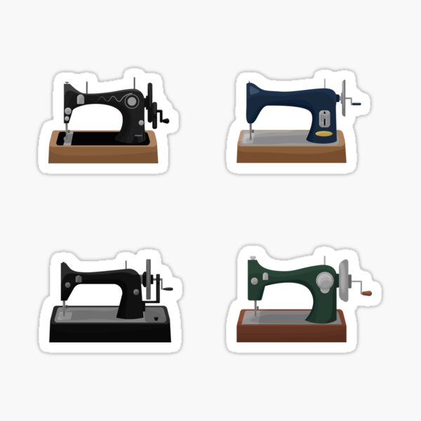 Vintage Sewing Machine Sticker by YumeeCraft