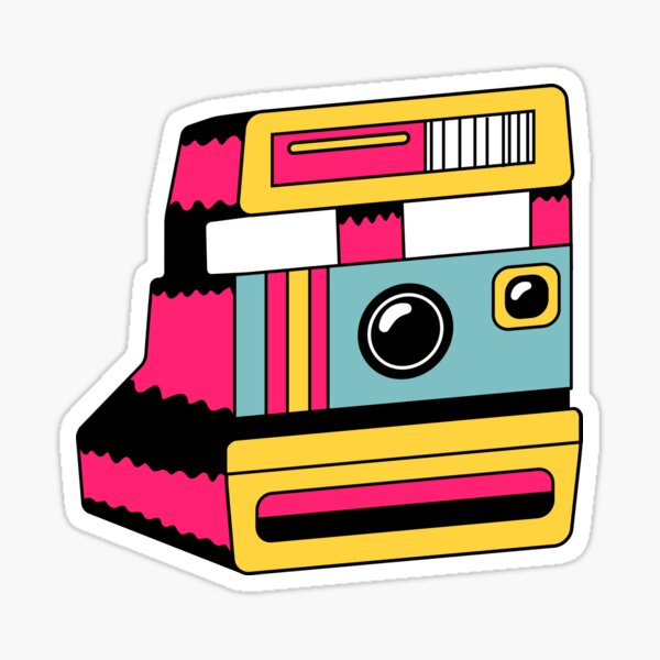 retro polaroid camera/ cute vintage 1950s camera/film/ T Shirt for Women Ladies Men Kids Teen Cool Vintage Graphic T Shirt 80s Retro T Shirt Cute Tee Novelty Candy Shirt psychedelic art trippy Sticker