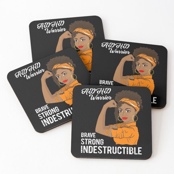 Item preview, ADHD Warrior Indestructible Black Girl Awareness designed and sold by ZNOVANNA.