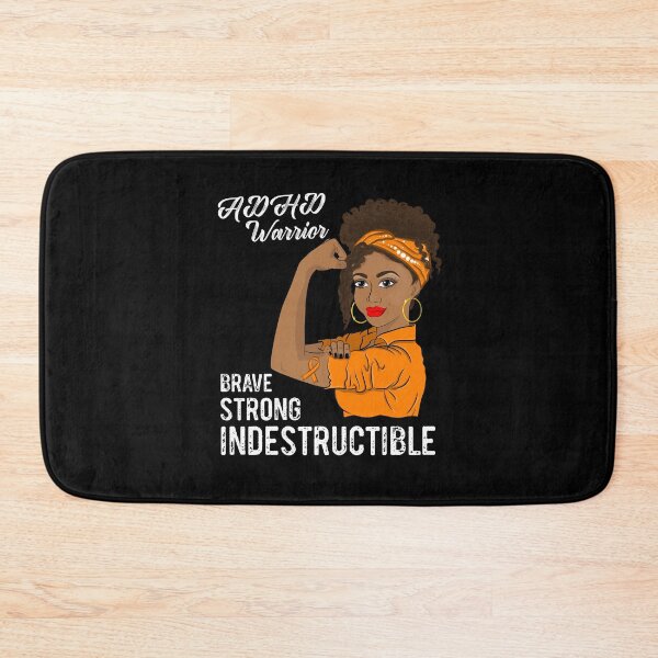 Item preview, ADHD Warrior Indestructible Black Girl Awareness designed and sold by ZNOVANNA.