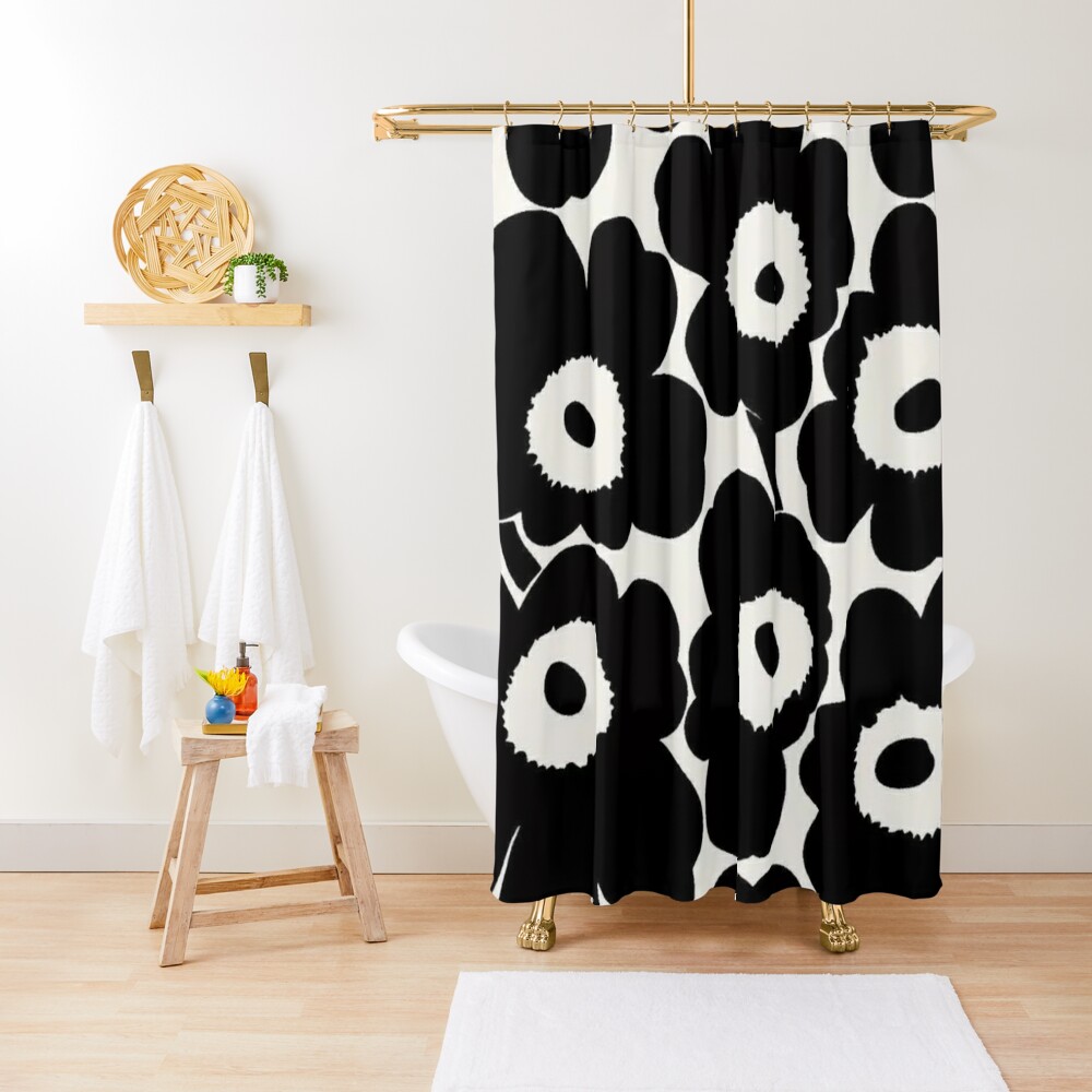 Marimekko Unikko Fabric Design Shower Curtain By Analic Redbubble