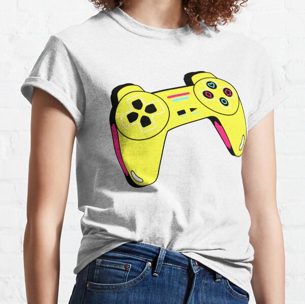 gamer ps3/ps4/ps5 playstation xbox controller/ video game/T Shirt for Women Ladies Men Kids Teen Cool Vintage Graphic T Shirt 80s Retro T Shirt Cute Tee Novelty Candy Shirt psychedelic art trippy Classic T-Shirt
