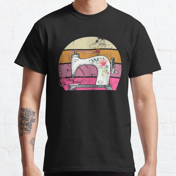 Vintage Sewing Machine T-shirt (Pink)