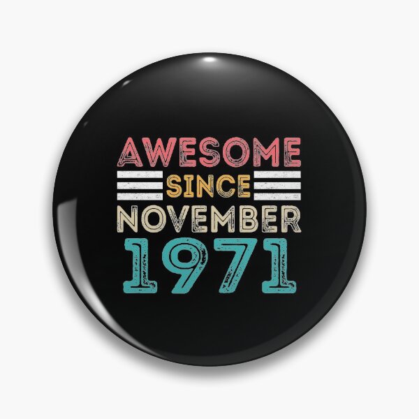 Item preview, Retro Vintage 49th Birthday - Awesome Since November 1971 designed and sold by meedTee.