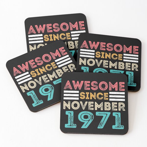 Item preview, Retro Vintage 49th Birthday - Awesome Since November 1971 designed and sold by meedTee.