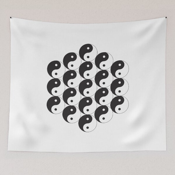 Item preview, Yin and Yang symbol hexagon designed and sold by kallyfactory.