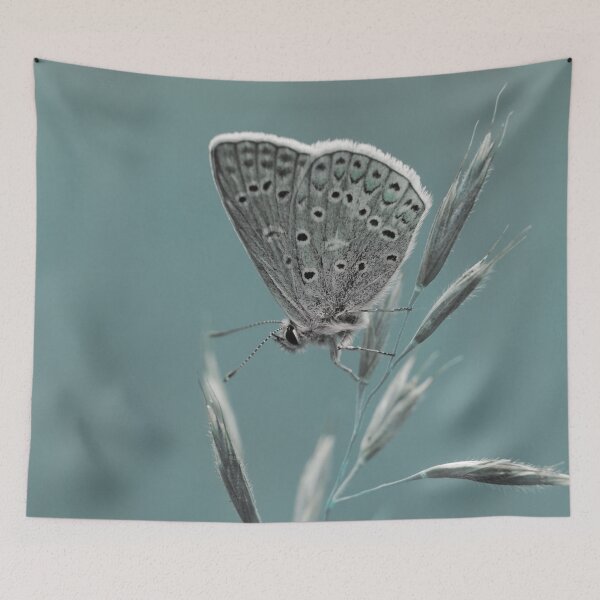 Item preview, Butterfly Pebble Grass Grasses Petrol Green Blue designed and sold by Forestia.