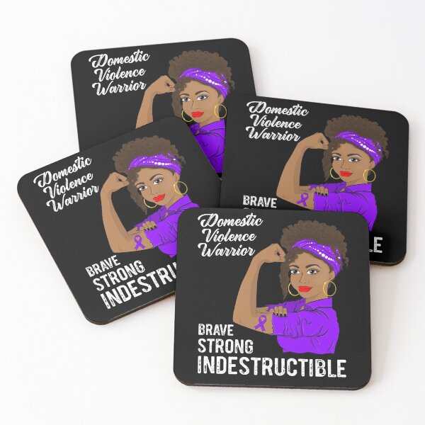 Item preview, Domestic Violence Warrior Indestructible Support Awareness designed and sold by ZNOVANNA.