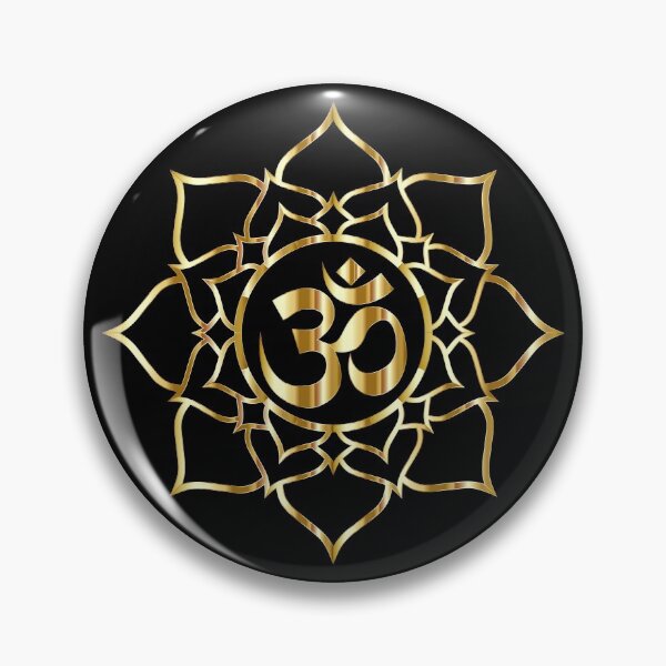 Gold Lotus Aum Pin