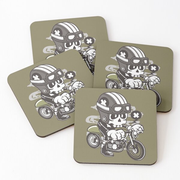 Item preview, Pro Cartoon Design Caferacer Skull designed and sold by CartoonTshirtD.