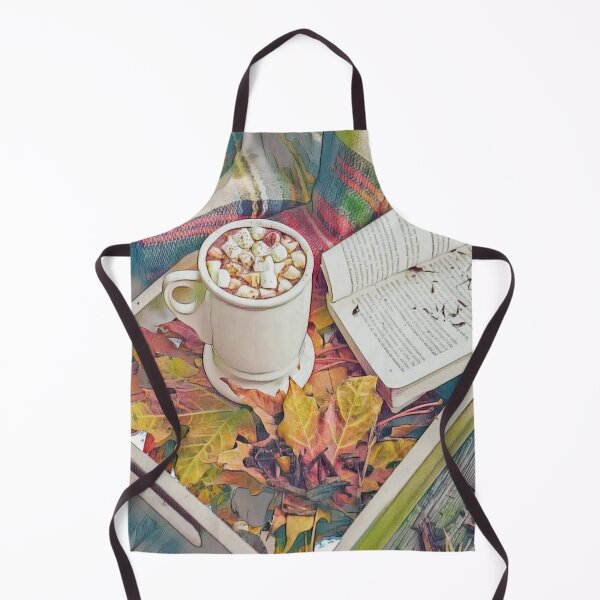 Item preview, Cozy Autumn Reading with Marshmallow Hot Chocolate designed and sold by Galathi Designs.