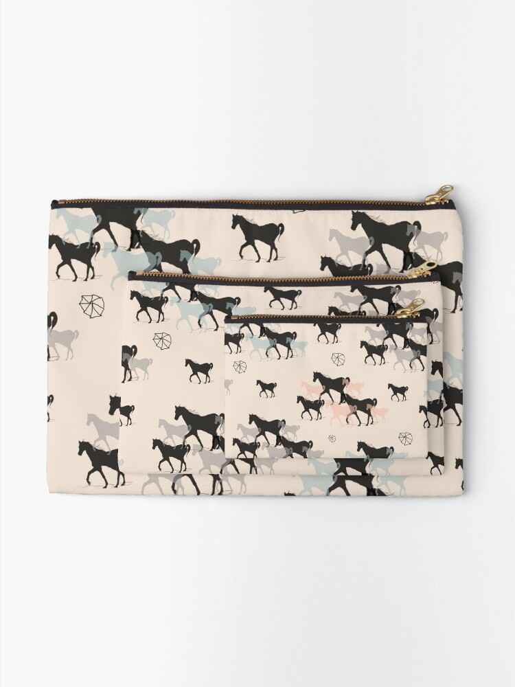 Alternate view of Horses Zipper Pouch