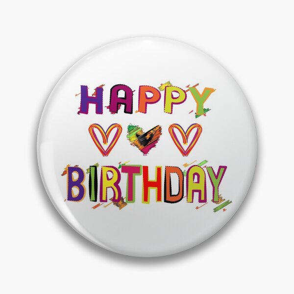 Item preview, happy birthday frase with hearts multicolor design designed and sold by Liza-RKS.