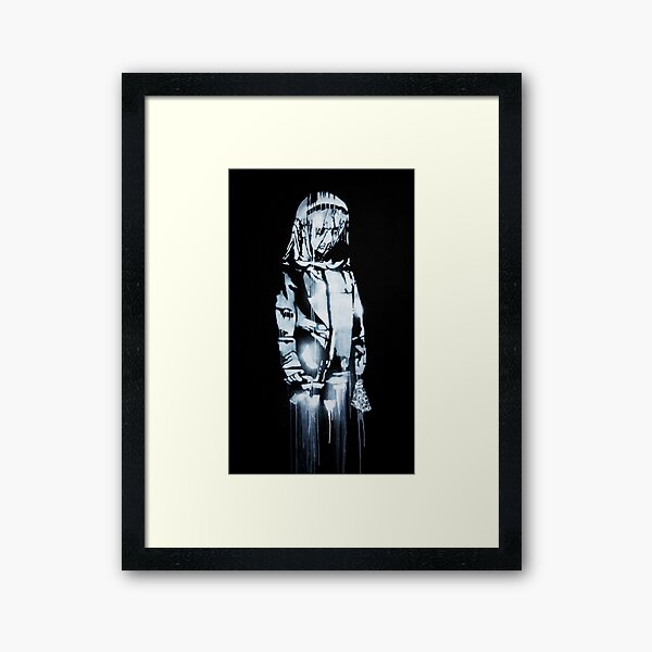 BANKSY Bataclan A Sad Girl Framed Art Print