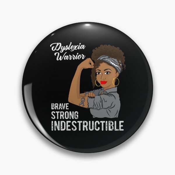 Item preview, Dyslexia Warrior Indestructible Black Girl Awareness designed and sold by ZNOVANNA.
