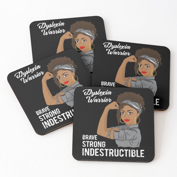 Item preview, Dyslexia Warrior Indestructible Black Girl Awareness designed and sold by ZNOVANNA.