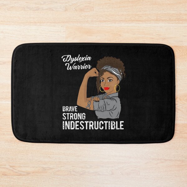 Item preview, Dyslexia Warrior Indestructible Black Girl Awareness designed and sold by ZNOVANNA.