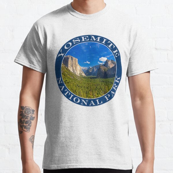 Valley Blue Sky And Clouds Yosemite National Park Classic T-Shirt