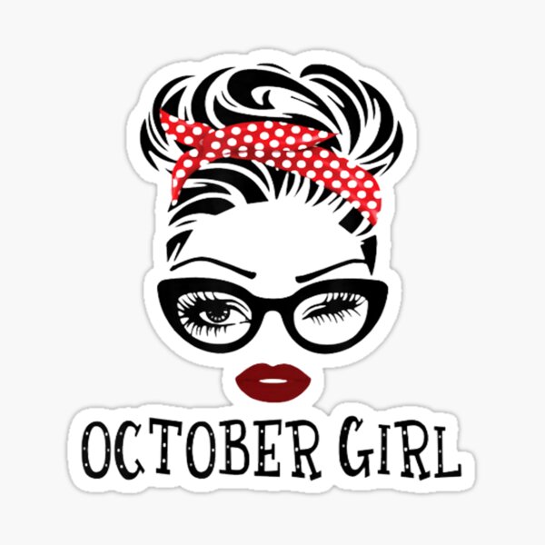Item preview,    october girl woman face wink eyes lady designed and sold by Trendy Shirt.