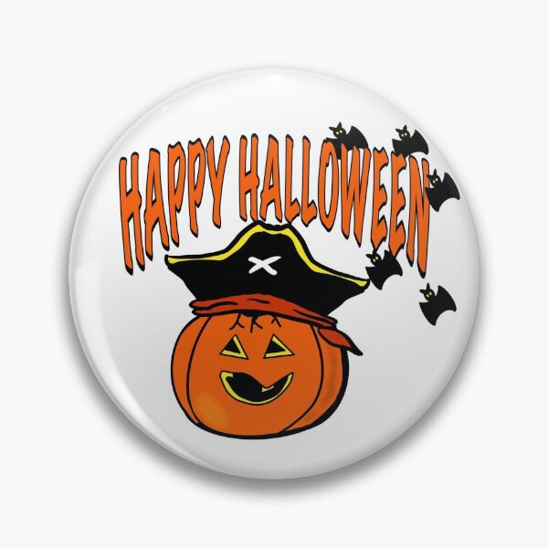 Item preview, Pumpkin Face Wearing Pirate Hat designed and sold by BusyMonkeys.