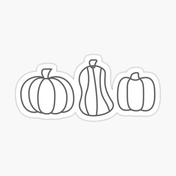 Minimalist Pumpkin Trio Sticker