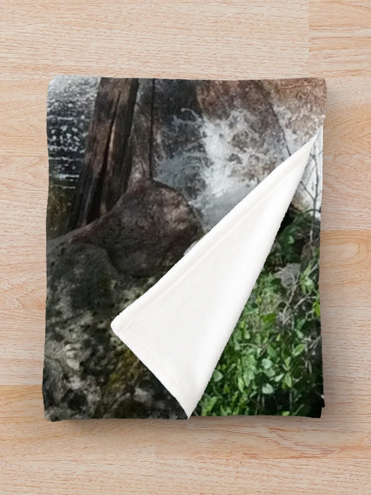 Thumbnail 3 of 6, Throw Blanket, Waterfall With Rocks And Ridges designed and sold by PLANTONE.