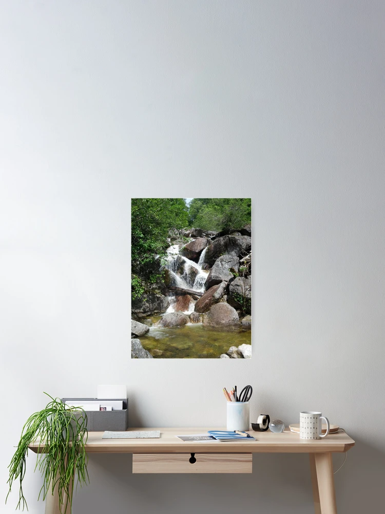 Thumbnail 2 of 3, Poster, Waterfall With Rocks And Ridges designed and sold by PLANTONE.