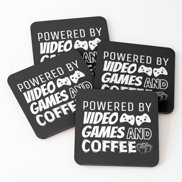 Item preview, Powered By Video Games And Coffee Controller designed and sold by jacks-tees.