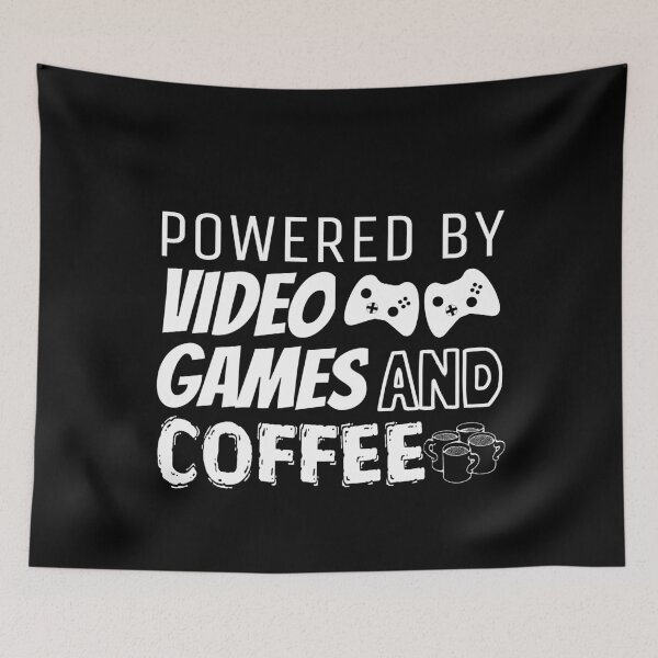 Item preview, Powered By Video Games And Coffee Controller designed and sold by jacks-tees.