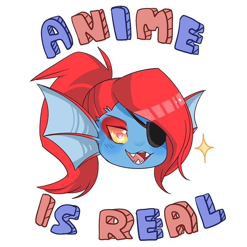 "Undyne - Anime is real" Stickers by CoolGuyEnzo | Redbubble