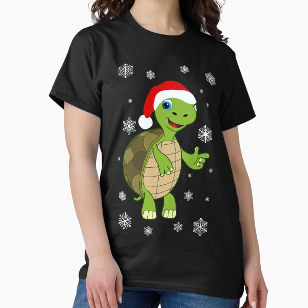 Weihnachten Schildkröte Santa Turtle Illustration Classic T-Shirt