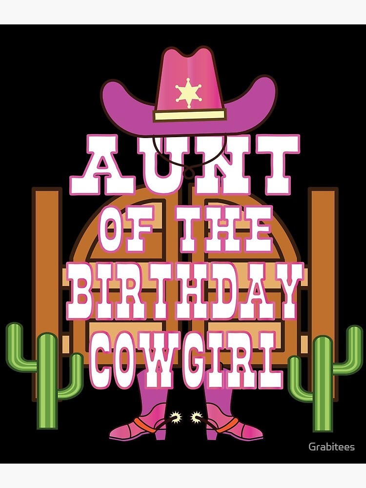 Aunt 1St Birthday Cowboy Western Aunt Birthday Boy Women T-shirt