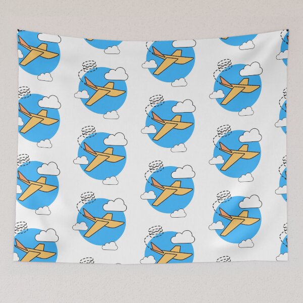 Item preview, Yellow Airplane Flying Through the Clouds  designed and sold by jetmike.