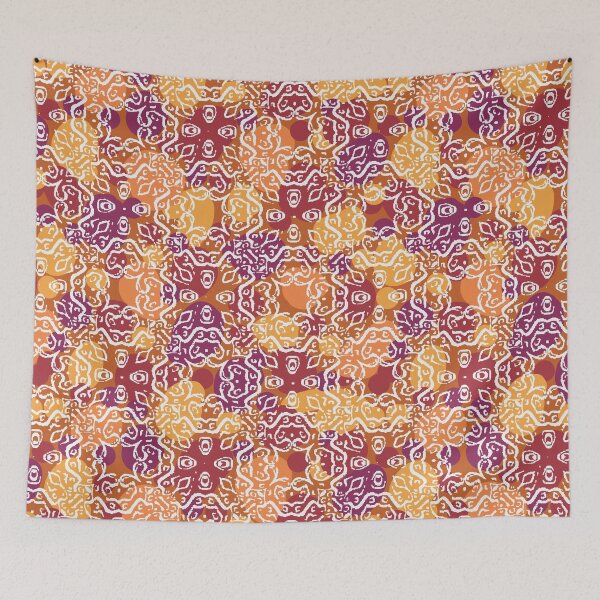 Item preview, abstract ornament in rusty tones designed and sold by rysunki-malunki.