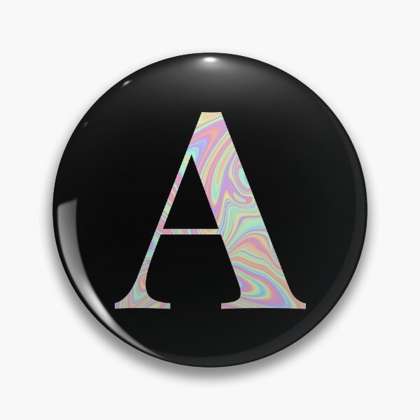 Artikelvorschau, Buchstabe A Holographic Liquid Marble Effect Regenbogen Alphabet entworfen und verkauft von Sour Soul.