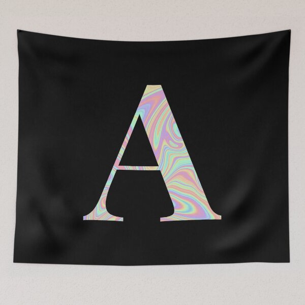 Item preview, Letter A Holographic Liquid Marble Effect Rainbow Alphabet designed and sold by Sour Soul.
