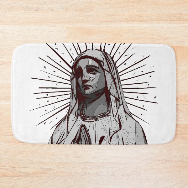 Item preview, Darker line drawing Beautiful picture of Mary Mother of Jesus Beautiful in black and white designed and sold by Shirtilike.