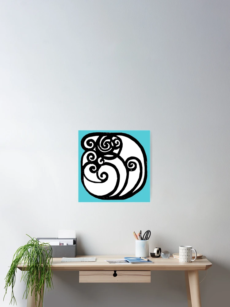 Thumbnail 2 of 3, Poster, Curly Pattern designed and sold by FMontecchi.