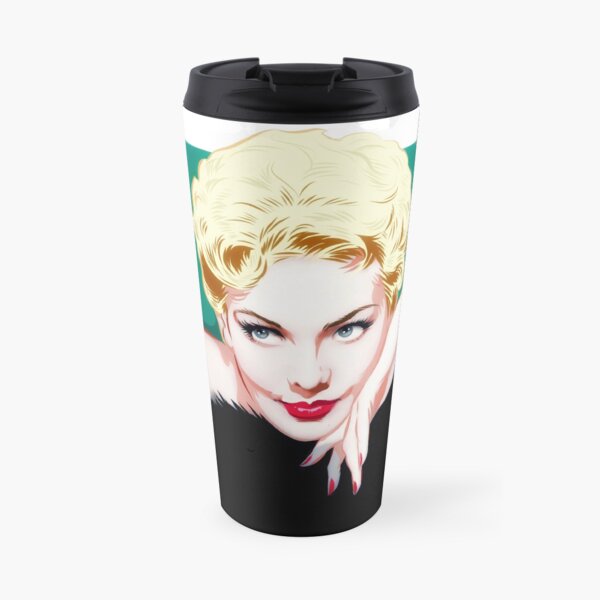 Kim Novak - An illustration by Paul Cemmick Travel Mug
