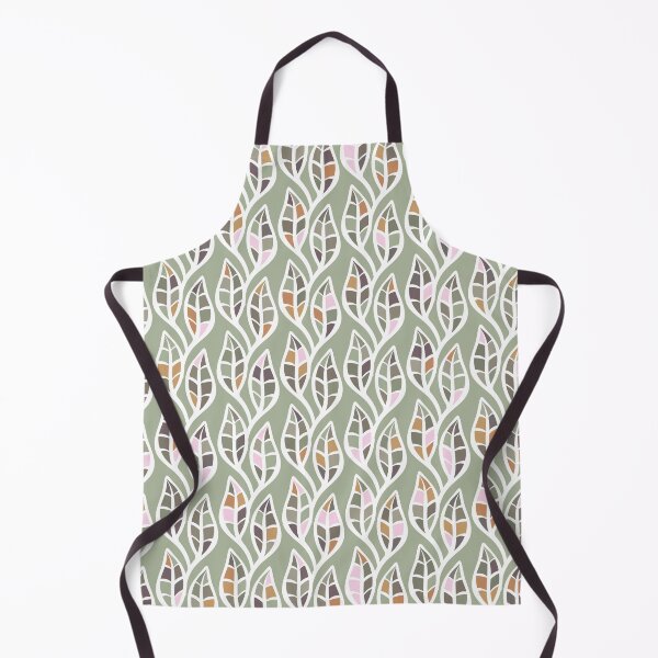 Item preview, botanical pattern with green leaves designed and sold by rysunki-malunki.