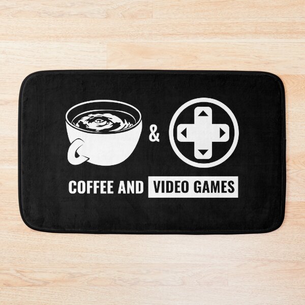 Item preview, Video Games & Coffee Dpad White designed and sold by jacks-tees.