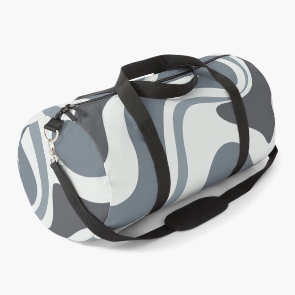 Item preview, Retro Liquid Swirl Abstract Pattern in Slate Blue-Grey Monochrome designed and sold by kierkegaard.