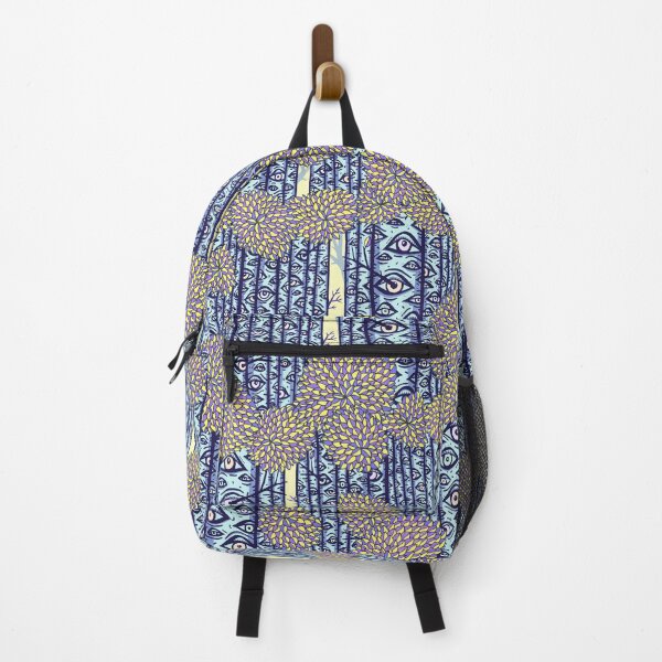 Item preview, Trippy birch trees with eyes seamless pattern. designed and sold by Anniomoro.