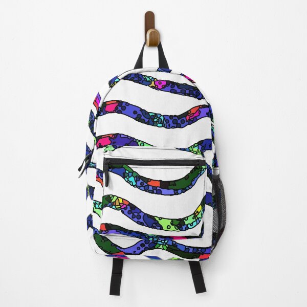 Item preview, Drawn Colored Waves and Lines Shape Chromatic Abstract Pattern in Classic Look Art Design designed and sold by Shirtilike.