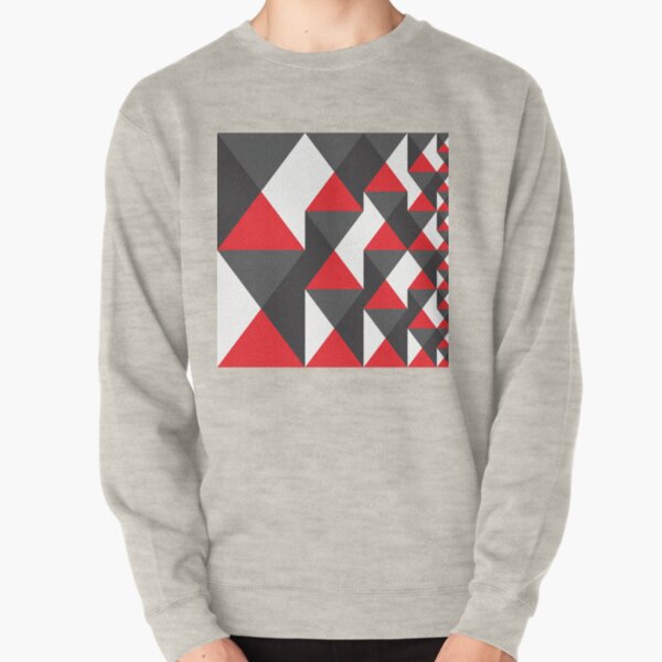 Geometric Pattern 20 (red triangles) Pullover Sweatshirt