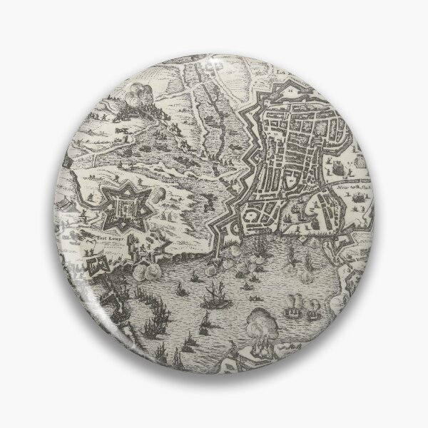 Item preview, Vintage Siege of La Rochelle France Map (1629) designed and sold by BravuraMedia.