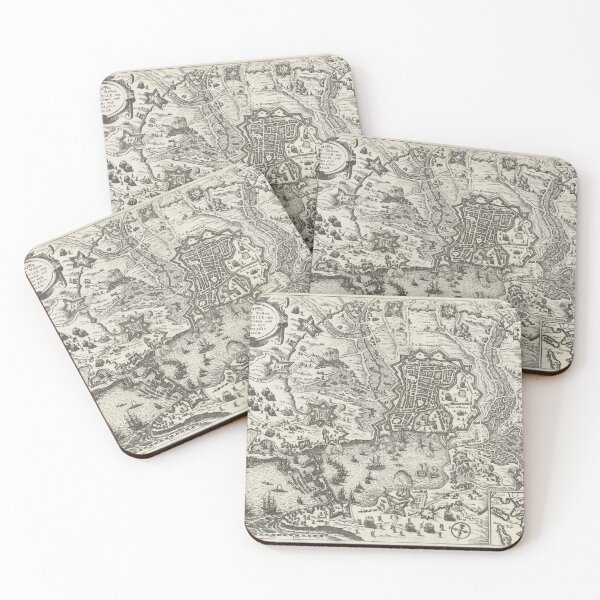 Item preview, Vintage Siege of La Rochelle France Map (1629) designed and sold by BravuraMedia.